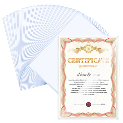 Прозрачный 50шт. прямоугольные жесткие ПВХ защитные пленки для печати, водонепроницаемые пластиковые фотоконверты, верхний погрузчик, прозрачные, 311x221x1 мм