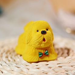 Золотистый Бархатный ящик для хранения мультяшной собаки для женщин, портативный чехол для колец, золотые, 7x5.4x5.8 см