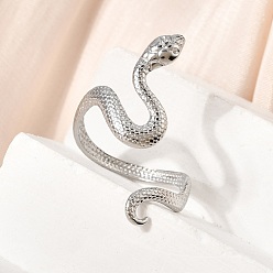 Нержавеющая Сталь Цвет 304 открытые кольца манжеты из нержавеющей стали, змея, цвет нержавеющей стали, 27.5 мм, внутренний диаметр: 18 мм