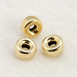 Real Gold Filled Yellow Gold Filled Beads Spacers, 1/20 14K Gold Filled, Cadmium Free & Nickel Free & Lead Free, Rondelle, 6x3mm, Hole: 1.5mm