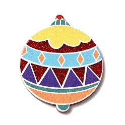 Lantern Акриловые подвески с принтом на рождественскую тематику, фонарь, 48x38.5x2 мм, отверстие : 1.5 мм