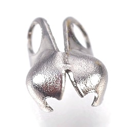 Нержавеющая Сталь Цвет 304 из нержавеющей стали советы шарик, Калотте заканчивается, крышка раскладушки, цвет нержавеющей стали, 4x2 мм, отверстия: 1 mm, Внутренний диаметр: 1.5 mm