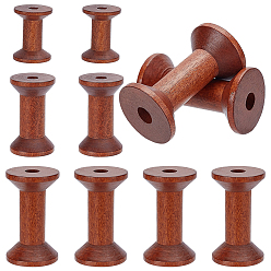 Сиена 12 шт. 3 стили деревянные бобины, колонка, цвет охры, 30~60x23~35 мм, отверстие : 6~8 мм, 4 шт / стиль