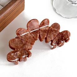 Сиена Заколки для волос из ацетата целлюлозы с полыми волнами и большими когтями, аксессуары для волос для женщин и девочек, цветок, цвет охры, 110 мм