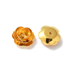 Золотой Латунные бусины, долговечный, стойки покрытие, без кадмия и без свинца, цветок, золотые, 10.5x5 мм, отверстие : 0.9 мм