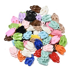 (52) Непрозрачная лаванда Непрозрачные акриловые подвески, вьетнамки, разноцветные, 20.5x13x4.5 мм, отверстие : 1.8 мм