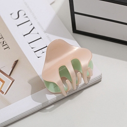 Персиковый Слойка Заколки для волос с когтями из ацетата целлюлозы (смола), розовые, 40~43x58~60 мм