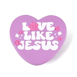 Сливовый Эмалевые значки «любовь как Иисус», булавки для лацканов из сплава для одежды рюкзака, слива, 28.5x31 мм