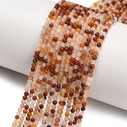 Натуральный Агат Природный агат бисер нитей, круглые, 2~2.5 мм, отверстие : 0.5 мм, около 174~178 шт / нитка, 14.96''~15.16'' (38~38.5 см)