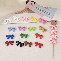 Mixed Color Opaque Acrylic Beads, Bowknot, Mixed Color, 14.5x27x5.8mm, Hole: 2mm, about 596pcs/500g