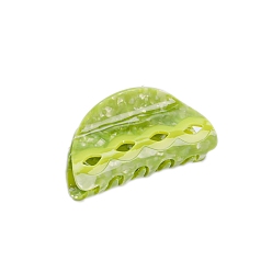 Зелено-Желтый Заколки для волос в форме когтей из ацетата целлюлозы, аксессуары для волос для женщин и девочек, вентилятор, зеленый желтый, 98x50 мм