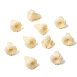 Champagne Gold Синтетических коралловых бусин, окрашенные, цветок, шампанское золото, 15x13~13.5x13.5 мм, отверстие : 1.2 мм