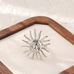 Платина Регулируемые манжеты из сплава Sun, платина, внутренний диаметр: регулируемый