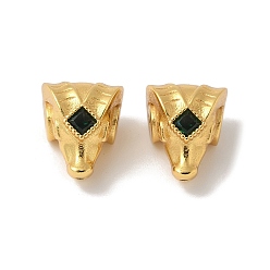 Other Animal Матовый золотой цвет 925 стерлинговое серебро 3 бусины Hole Guru, 15x11.5x9 мм, отверстие 1: 1.6 мм, отверстие 2: 2 мм