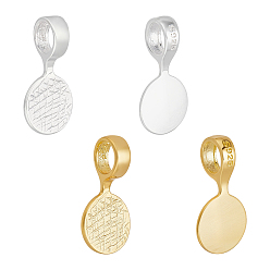 (52) Непрозрачная лаванда 4 шт. 2 цвета 925 плоские клейкие подушечки для крепления из стерлингового серебра, разноцветные, 16x8 мм, 2 шт / цвет