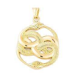 Золотой 304 из нержавеющей стали большие кулоны, очарование змеи, золотые, 50.5x39x4.5 мм, отверстие : 8x5 мм