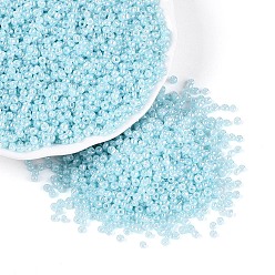 Бледно-бирюзовый Бисер из стекла , Цейлон, круглые, бледные бирюзовая, 12/0, 2 мм, отверстие : 1 мм, Около 30000 шт / фунт