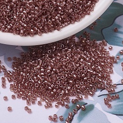 (DB0913) Сверкающий Топазовый с Подкладкой из Лосося Бусины miyuki delica, цилиндр, японский бисер, 11/0, (дб 0913) топаз игристый лосось на подкладке, 1.3x1.6 мм, отверстия: 0.8 мм, около 20000 шт / мешок, 100 г / мешок