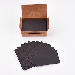 Black Blank Vintage Kraft Paper, For DIY Postcard, Message Card, Greeting Card, Rectangle, Black, 8.9x5.2x0.03mm, about 90~100sheets/box