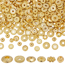 (52) Непрозрачная лаванда 300 шт 6 стили разделительные бусины в тибетском стиле, разноцветные, 6~8x2~4 мм, отверстие : 1~2.5 мм, 50 шт / стиль