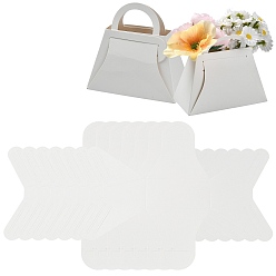 Бумага  Крафт-бумажные сумки, коробки для упаковки конфет и шоколада, конфеты, белые, 12x6x8 см