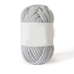 Гейнсборо Шерстяная пряжа, для ткачества, вязание крючком, светло-серые, 5 мм, около 54.68 ярдов (50 м) / моток