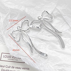 Bowknot Платинового сплава подвески, бантом, 23.5x43 мм