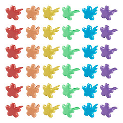 Звезда 1 Пакеты, окрашенные аэрозольной краской, металлические застежки, гвоздики, для скрапбукинга, Фотоальбом, diy craft, разноцветные, звезда, 0.7x1 см, 100 шт / пакет