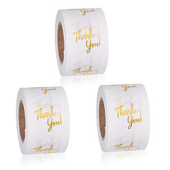 Золотистый Самоклеющиеся наклейки, Слово спасибо, что, золотые, 25x0.1 мм