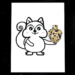 Далматинских Джаспер Украшения из натуральной далматинской яшмы сосновые шишки, с бумажными карточками, фигурка для украшения дома, энергетический камень рейки для исцеления, 26x20 мм