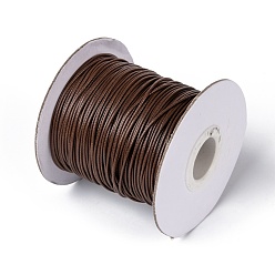 Saddle Brown Korean Waxed Polyester Cord, Saddle Brown, 1mm, about 85yards/roll
