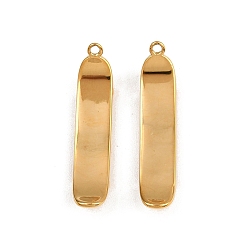 Настоящее золото 18K 304 подвески из нержавеющей стали, ионное покрытие (ip), скейтборд-очарование, реальный 18 k позолоченный, 27x6x8 мм, отверстие : 1.4 мм