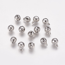 Нержавеющая Сталь Цвет Устойчивые к потускнению 304 подвески-колокольчики из нержавеющей стали, цвет нержавеющей стали, 11x8 мм, отверстие : 2 мм