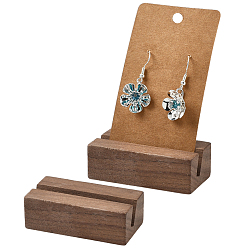 Верблюжий Картхолдер из дерева, этикетка визитная карточка основа, прямоугольные, верблюжие, 6x3x2 см