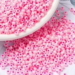 (RR531) Opaque Carnation Pink Ceylon Миюки круглые бусины рокайль, японский бисер, (rr 531) непрозрачная гвоздика розовая цейлонская, 8/0, 3 мм, отверстие : 1 мм, Около 2111~2277 шт / 50 г