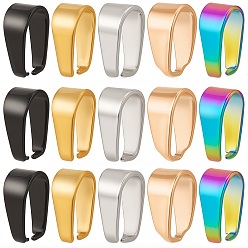 (52) Непрозрачная лаванда 50 шт 5 цвета 304 защелки на скобах из нержавеющей стали, разноцветные, 7x4x3 мм, внутренний: 6x3 mm, 10 шт / цвет