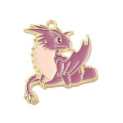 Серо-розавый Подвески из эмали и сплава, золотой свет, очарование птерозавра, увядшая роза, 30x25x1 мм, отверстие : 2 мм