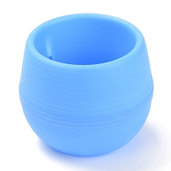Темно-Голубой Пластиковые горшки для растений, сеялка для пересадки рассады, для садового офиса и украшения балкона, колонка, глубокое синее небо, 79.5x65 мм, внутренний диаметр: 57 мм