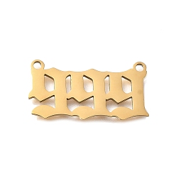 Золотой 304 подвески из нержавеющей стали, номер 9 очарование, золотые, золотые, 11x22x1 мм, отверстие : 1.4 мм