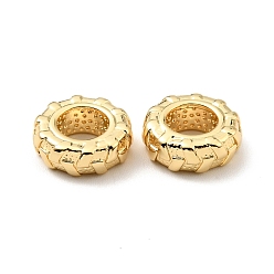 Настоящее золото 18K Латунные бусины, без кадмия и без свинца, перевозка колеса, реальный 18 k позолоченный, 10.5x4 мм