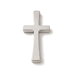 Платина Подвески из сплава, без кадмия и без свинца, крестик, платина, 48x23.5x5.5 мм, отверстие : 5x3 мм