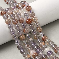 Лодолит Кварц Натуральные фиолетовые фантомные кварцы, фиолетовые лодолитовые кварцевые бусины, нити, круглые, 8.5~9 мм, отверстие : 0.8 мм, около 46 шт / нитка, 15.28 дюйм (38.8 см)
