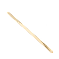 Настоящее золото 18K Заготовки браслетов из нержавеющей стали с ионным покрытием (ip), с треугольным отверстием, эффект зеркальной полировки, для изготовления браслета-манжеты своими руками, штамповка и гравировка по металлу, реальный 18 k позолоченный, 16x0.6x0.19 см