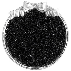 Черный Стеклянный бисер непрозрачных цветов, плоско-круглые, чёрные, 2 мм, о 1100 шт / комплект