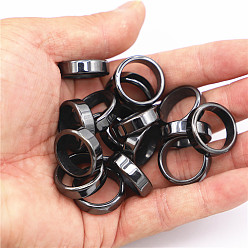 Немагнитные Гематит Кольцо из немагнитного синтетического гематита с простой лентой, внутренний диаметр: 21 мм