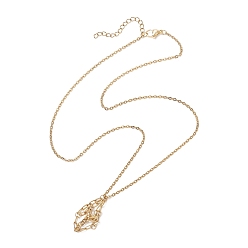 Золотой 304 изготовление ожерелий-мешочков из нержавеющей стали для самородков драгоценных камней, с карабин-лобстерами , золотые, 19.76 дюйм (50.2 см)