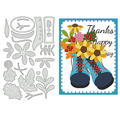 Цветок Углеродистая сталь разрезает трафареты, для diy scrapbooking, Фотоальбом, декоративная бумага для тиснения, цвет нержавеющей стали, цветок, 158x99x0.8 мм