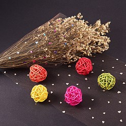 Coffee Heart Glitter Sequin Deco Mesh Ribbons, Tulle Fabric, Tulle Roll Spool Fabric For Skirt Making, Coffee, 6 inch(15cm), about 10yards/roll(9.144m/roll)