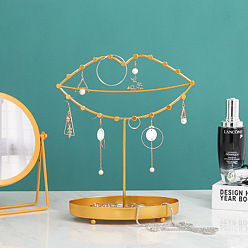 Lip Подставка для железных ювелирных изделий с подносом, ювелирное дерево для колец, Серьги, Браслеты, хранение очков, золотые, губа, 23x11.3x29.2 см