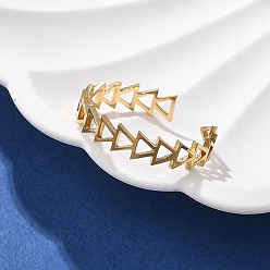 Золотой Треугольник 304 открытое кольцо-манжета из нержавеющей стали для женщин, золотые, золотые, 20 мм, внутренний диаметр: регулируемый